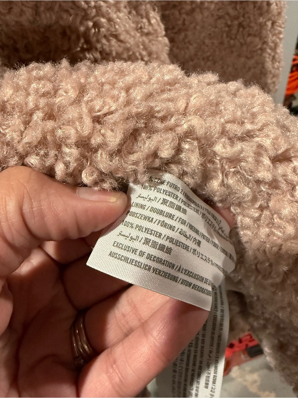 Abercrombie & Fitch Light Pink Teddy Sherpa Coat - Picture 4 of 6